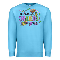 Ocean Blue thick thighs mardi gras Premium Sweatshirt - MaliasSmallBusiness