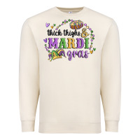 Sandshell thick thighs mardi gras Premium Sweatshirt - MaliasSmallBusiness