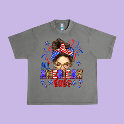 All American Babe Urban Heavy Tee Designed By Neo Western