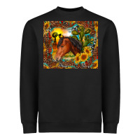 Black western horse and sunflower Heavyweight Sweatshirt - RanaPortraitStore