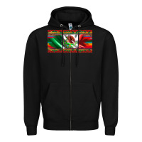 Black mexico flag serape roses leopard and glitter licanse plate Zipper Hoodie - Artiststas