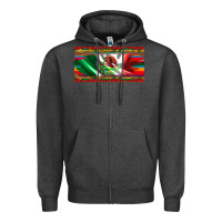Charcoal Heather mexico flag serape roses leopard and glitter licanse plate Zipper Hoodie - Artiststas