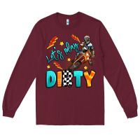 Burgundy let's play dirty Long Sleeve Tee - Artiststas