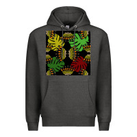 Charcoal Heather african and leaf seamless pattern Premium Hoodie - BundleAndBundleShop