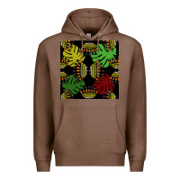 Chestnut african and leaf seamless pattern Premium Hoodie - BundleAndBundleShop