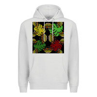 Dove Grey african and leaf seamless pattern Premium Hoodie - BundleAndBundleShop