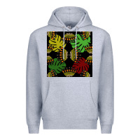 Heather Grey african and leaf seamless pattern Premium Hoodie - BundleAndBundleShop
