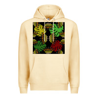 Pina Colada african and leaf seamless pattern Premium Hoodie - BundleAndBundleShop