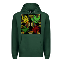 Sports Green african and leaf seamless pattern Premium Hoodie - BundleAndBundleShop