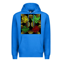True Royal african and leaf seamless pattern Premium Hoodie - BundleAndBundleShop