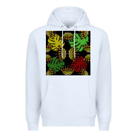 White african and leaf seamless pattern Premium Hoodie - BundleAndBundleShop