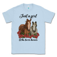 Just A Girl Who Loves Horses No Background Classic Tee | Teevron