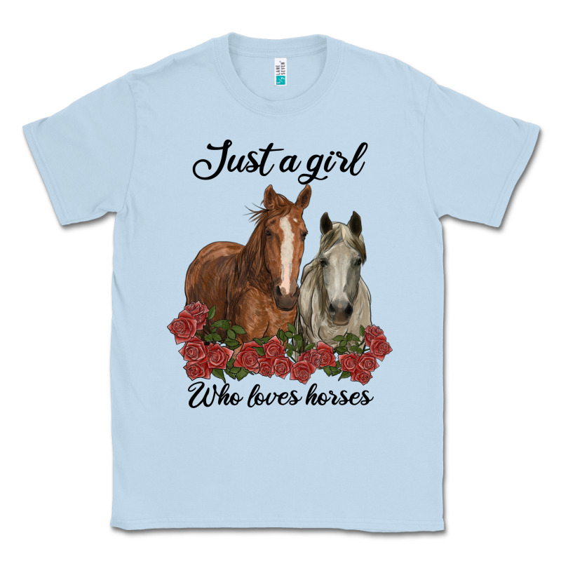 Just A Girl Who Loves Horses No Background Classic Tee by RanaPortraitStore | Teevron