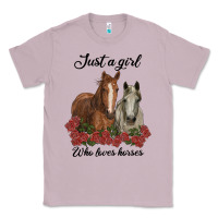 Lilac just a girl who loves horses no background Classic Tee - RanaPortraitStore