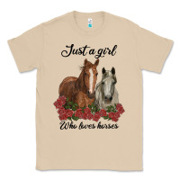 Mushroom just a girl who loves horses no background Classic Tee - RanaPortraitStore