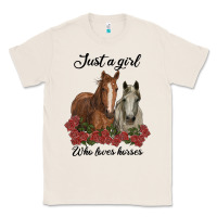 Natural just a girl who loves horses no background Classic Tee - RanaPortraitStore