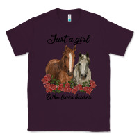Plum just a girl who loves horses no background Classic Tee - RanaPortraitStore