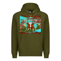 Army Green longhorn tumbler Premium Hoodie - AdoDesignShop