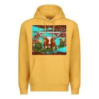 Mustard longhorn tumbler Premium Hoodie - AdoDesignShop