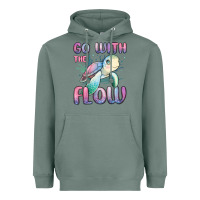 Sage go with flow turtle Heavyweight Hoodie - MaliasSmallBusiness