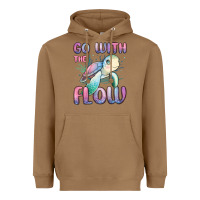 Toasted Coconut go with flow turtle Heavyweight Hoodie - MaliasSmallBusiness