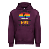 Mauve Wine I Leveled Up From Wife To Mommy Urban Hoodie - Bettercallsaul