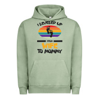 Pigment Oil Green I Leveled Up From Wife To Mommy Urban Hoodie - Bettercallsaul