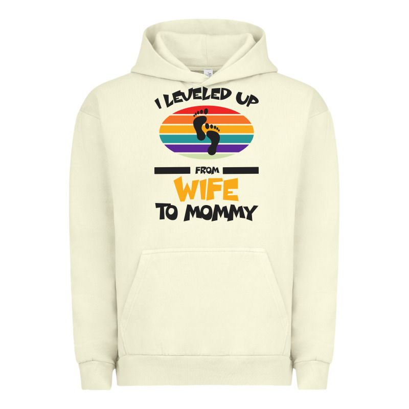 I Leveled Up From Wife To Mommy Urban Hoodie by Bettercallsaul | Teevron