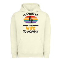 Pigment Pistachio I Leveled Up From Wife To Mommy Urban Hoodie - Bettercallsaul