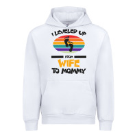 White I Leveled Up From Wife To Mommy Urban Hoodie - Bettercallsaul