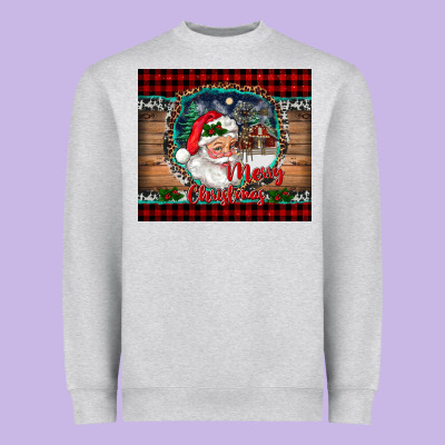 Merry Christmas Santa And Farm Heavyweight Sweatshirt Designed By Ranaportraitstore