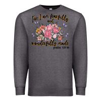Charcoal Heather for i am fearfully and wonderfully made Premium Sweatshirt - MaliasSmallBusiness
