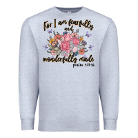 Heather Grey for i am fearfully and wonderfully made Premium Sweatshirt - MaliasSmallBusiness