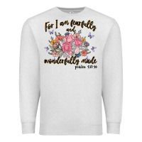 Oatmeal Heather for i am fearfully and wonderfully made Premium Sweatshirt - MaliasSmallBusiness