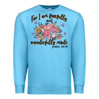 Ocean Blue for i am fearfully and wonderfully made Premium Sweatshirt - MaliasSmallBusiness