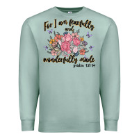 Seafoam for i am fearfully and wonderfully made Premium Sweatshirt - MaliasSmallBusiness