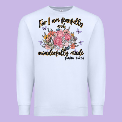 For I Am Fearfully And Wonderfully Made Premium Sweatshirt Designed By Maliassmallbusiness