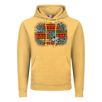 Vintage Mustard leopard aztec background Vintage Hoodie - Zillion Design Studio