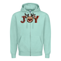 Seafoam joy reindeer Zipper Hoodie - AdoDesignShop