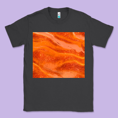 Orange Glitter Classic Tee Designed By Jahusdesignshop