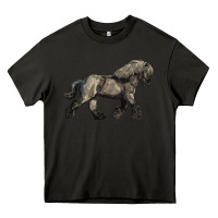 Asphalt Belgian Horse Heavy Core Tee - LillyAllenDesigns