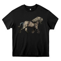 Black Belgian Horse Heavy Core Tee - LillyAllenDesigns
