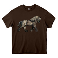 Chocolate Brown Belgian Horse Heavy Core Tee - LillyAllenDesigns