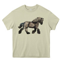 Mossy Belgian Horse Heavy Core Tee - LillyAllenDesigns