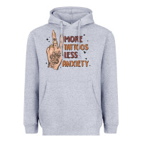 Heather Grey more tattoos less anxiety Heavyweight Hoodie - MaliasSmallBusiness