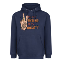 Navy more tattoos less anxiety Heavyweight Hoodie - MaliasSmallBusiness