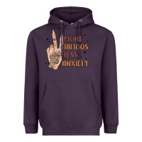 Plum more tattoos less anxiety Heavyweight Hoodie - MaliasSmallBusiness