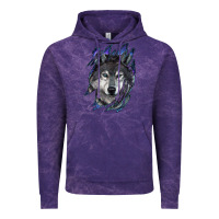 Cloud Purple wolf scratch mark Vintage Hoodie - RanaPortraitStore