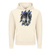 Vintage Artic wolf scratch mark Vintage Hoodie - RanaPortraitStore