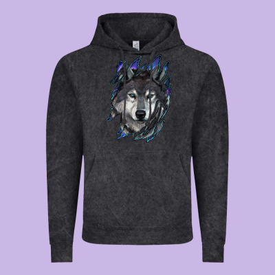 Wolf Scratch Mark Vintage Hoodie Designed By Ranaportraitstore